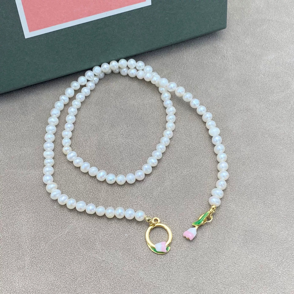 kate spade Tulip Clasp Pearl Necklace - Picture 4 of 6